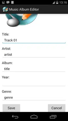 Music Album Editor android App screenshot 1